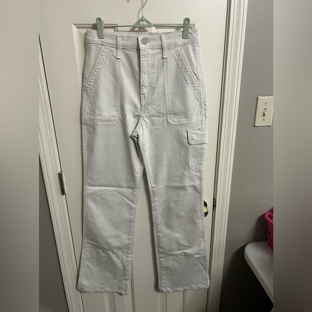 Hudson‎ Jeans Faye Utility Hi-rise Cargo Bootcut Pants Egret Size 28 - Picture 4 of 5